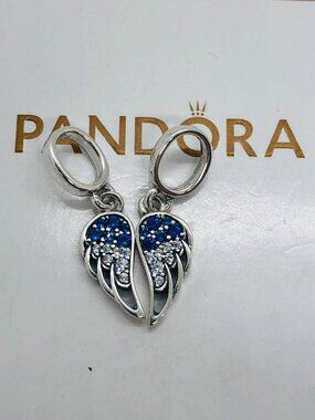 Pandora Sparkling Splitable Angel Wings Dangle Charm